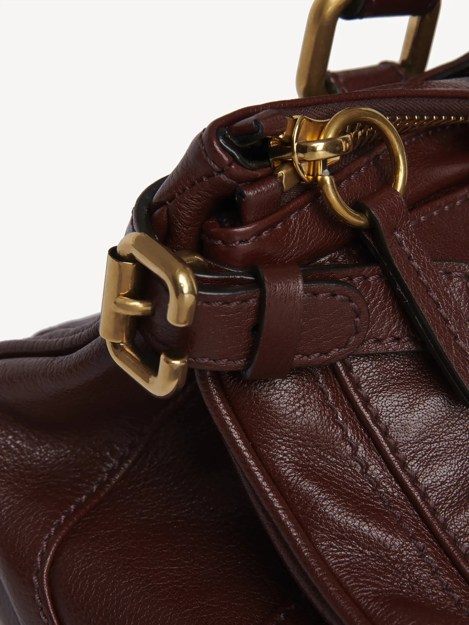 Chloé Paddington Small Leather Shoulder Bag In Brown