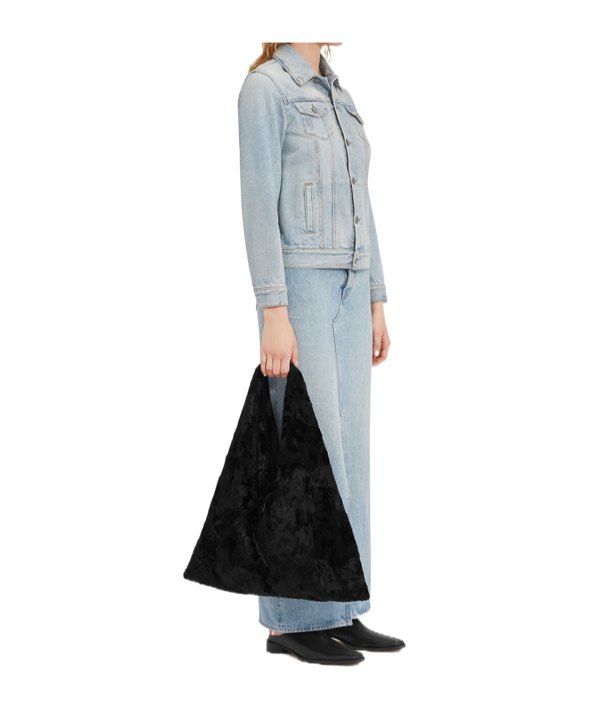 Mm6 Maison Margiela Distressed Denim Jacket In Gray