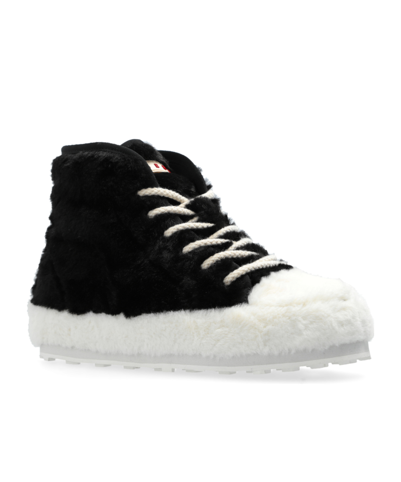 Marni Teddy Lace-up Sneakers In Black