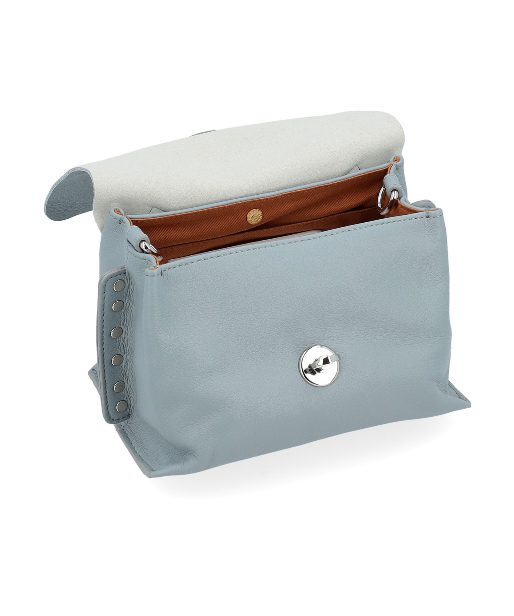 Shop Zanellato Flip Shoulder Bag In Gray