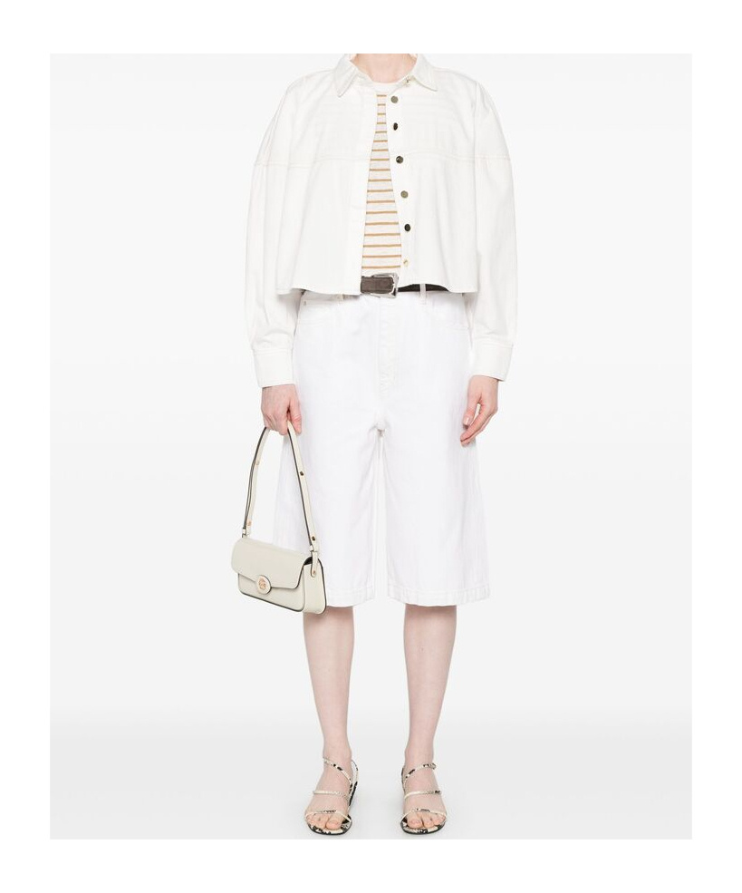Frame The Boy High-rise Denim Shorts In White