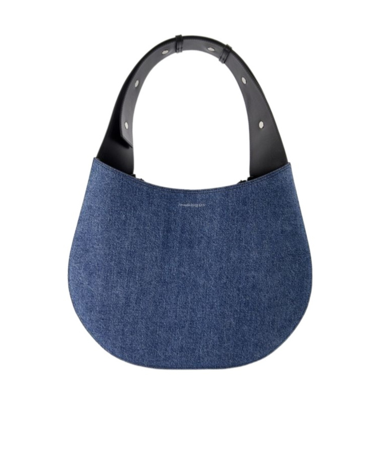 Alexander Mcqueen The Skull Hobo Bag In Blue