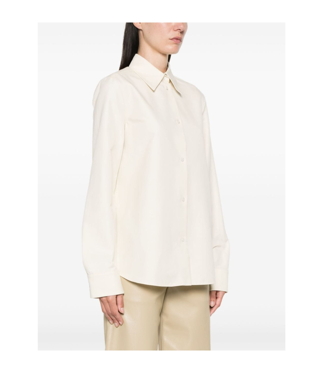Jil Sander Cotton Poplin Shirt In White