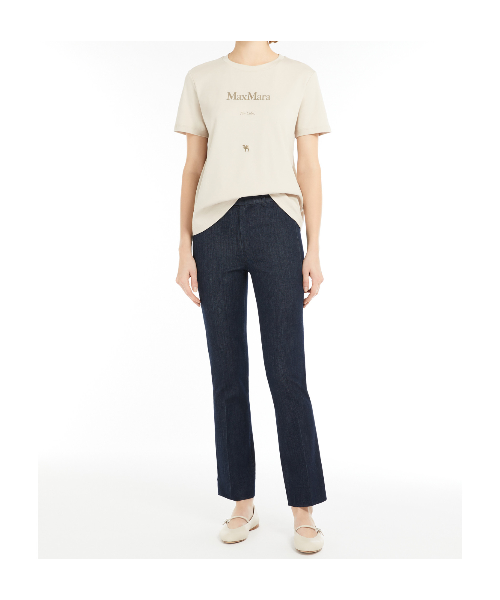 Max Mara Stretch Jeans Tights In Black