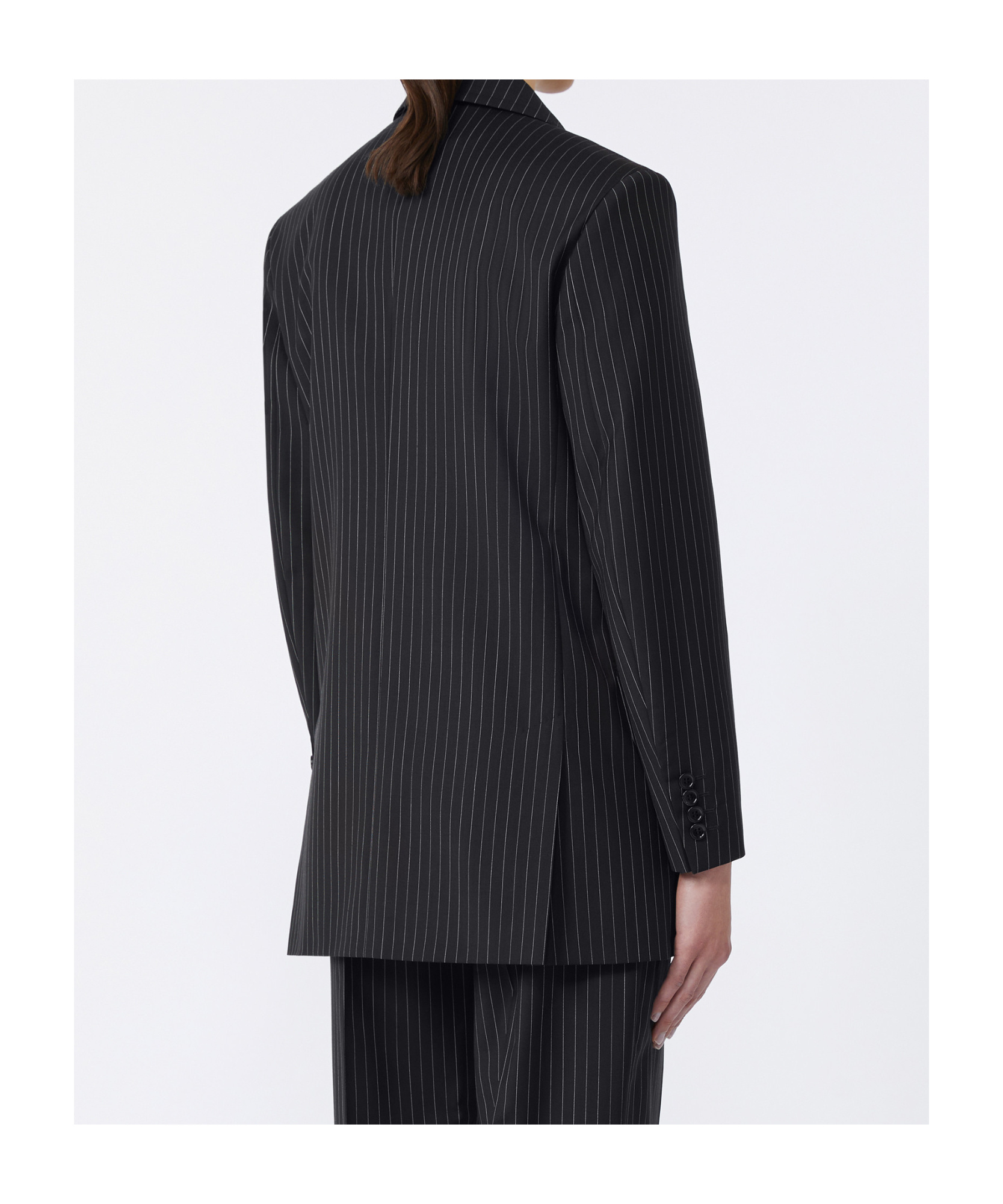Max Mara Double-breasted Pinstripe Wool Blazer