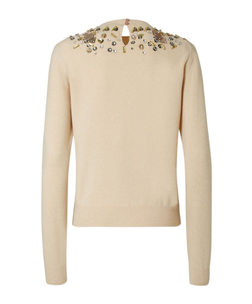 Fendi Beige Wool And Cashmere Sweater In Brown