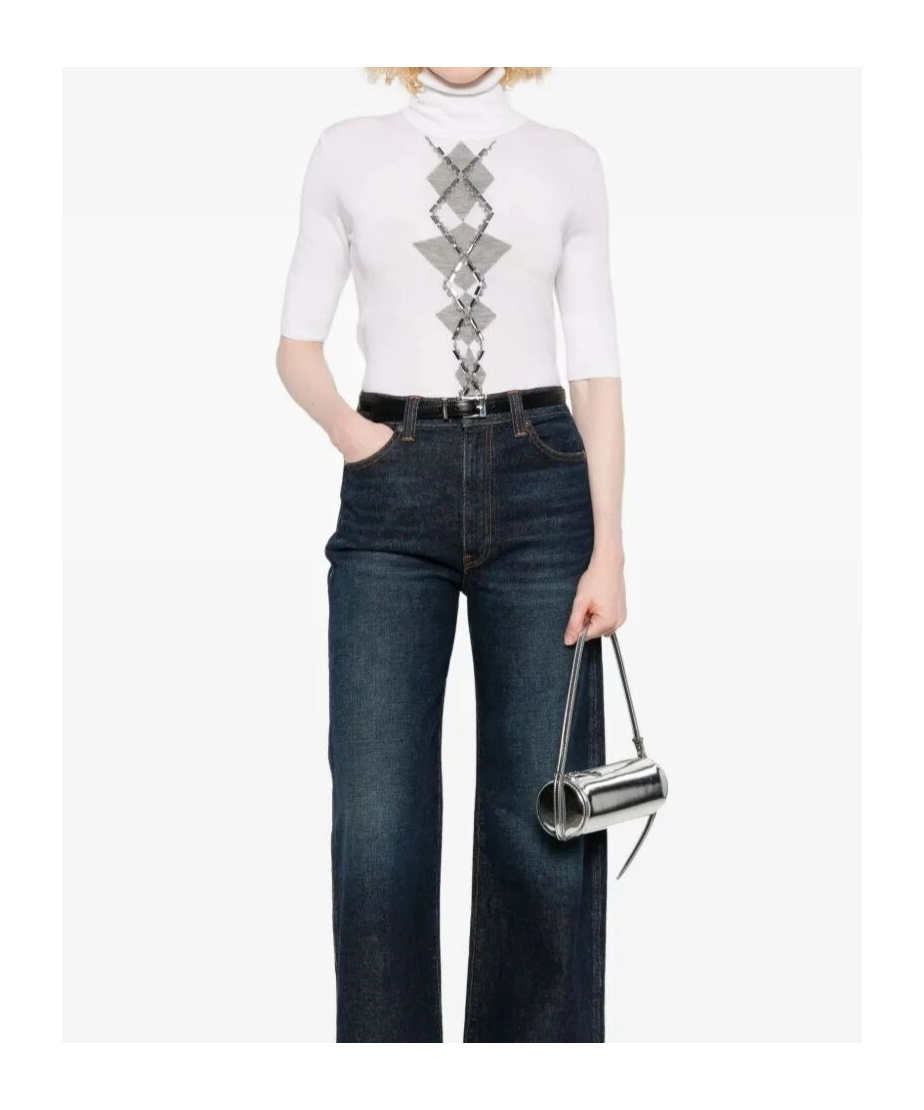 Ermanno Scervino Embellished Turtleneck Sweater In White