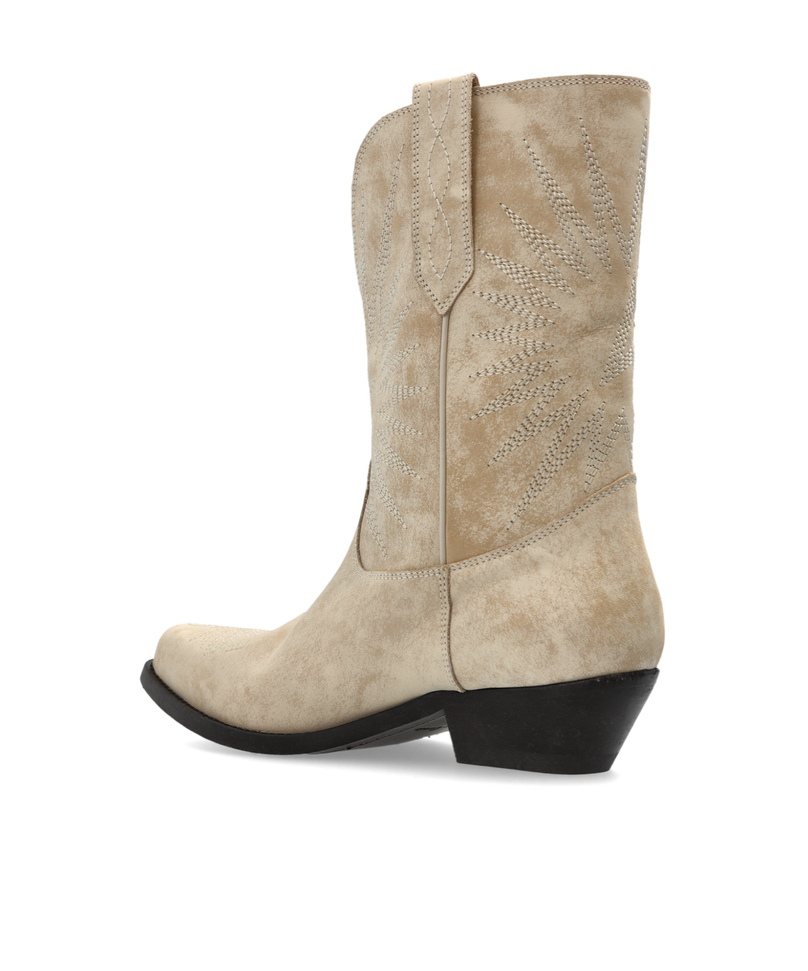 Golden Goose 70mm Wish Star Ankle Boots In Cream