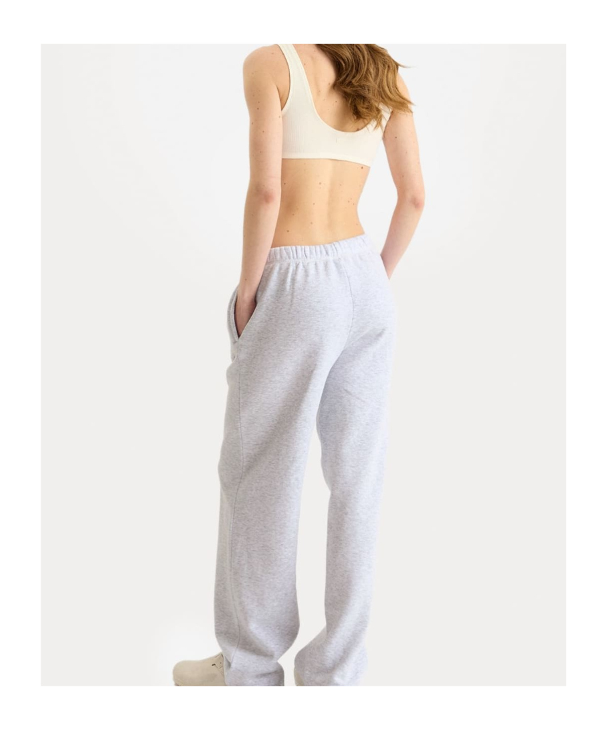 Skims Elastic Waist Sweatpants In Light Heather Gray