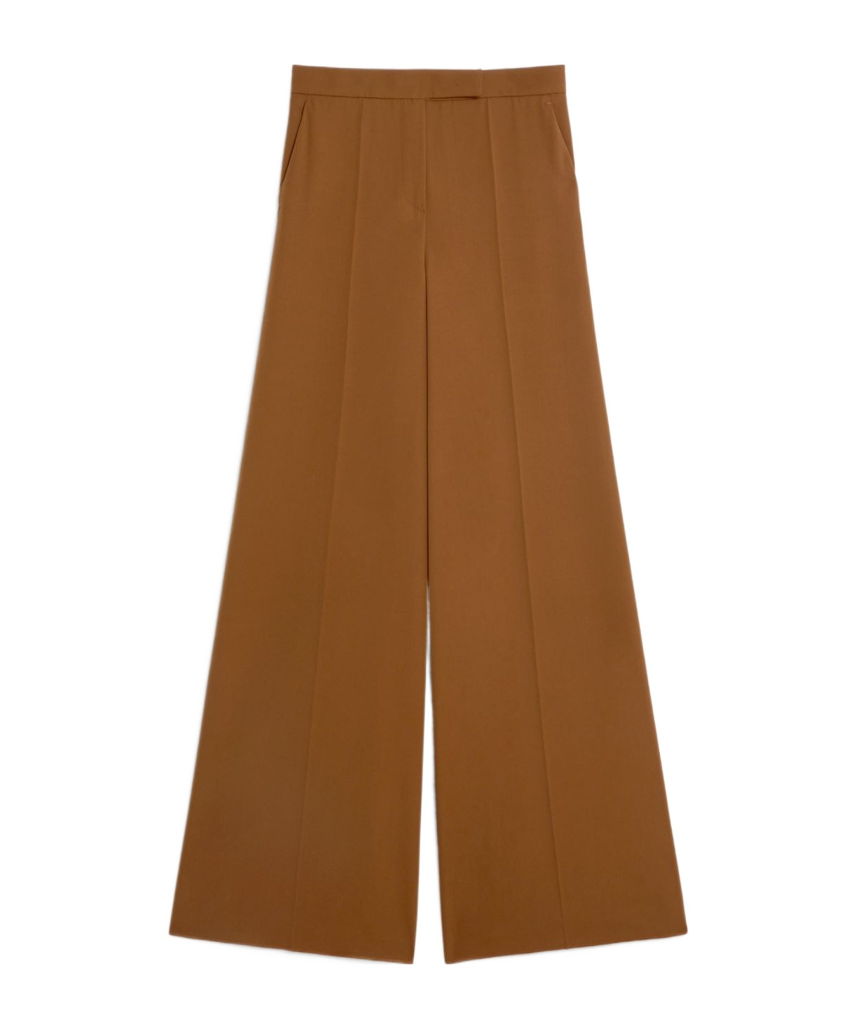 Max Mara Pleated Wool Trousers In Brown
