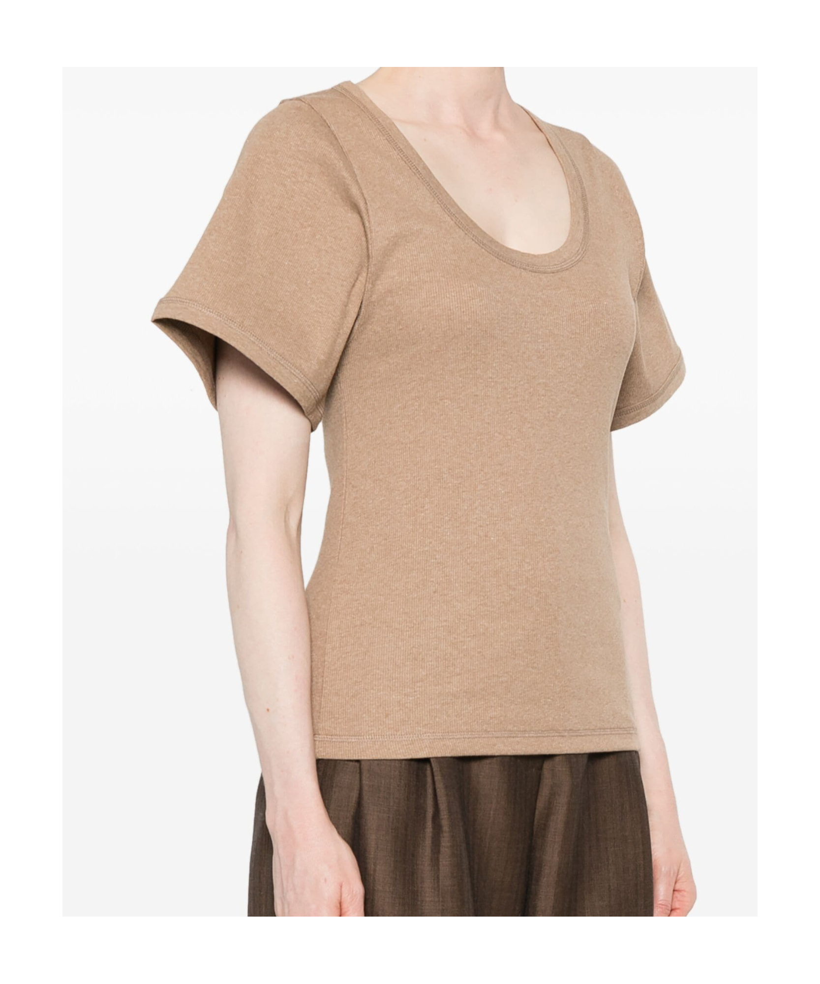 By Malene Birger Lunai T-shirt In Nude