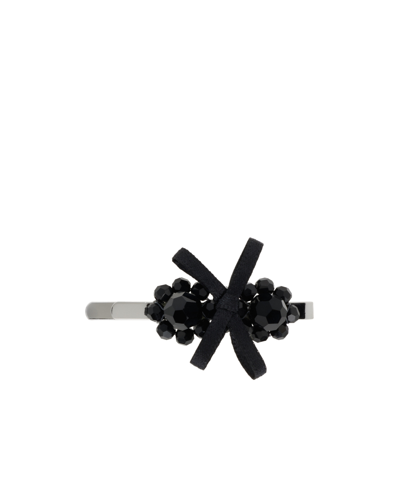Simone Rocha Bow Mini Flower Hair Clip In Black