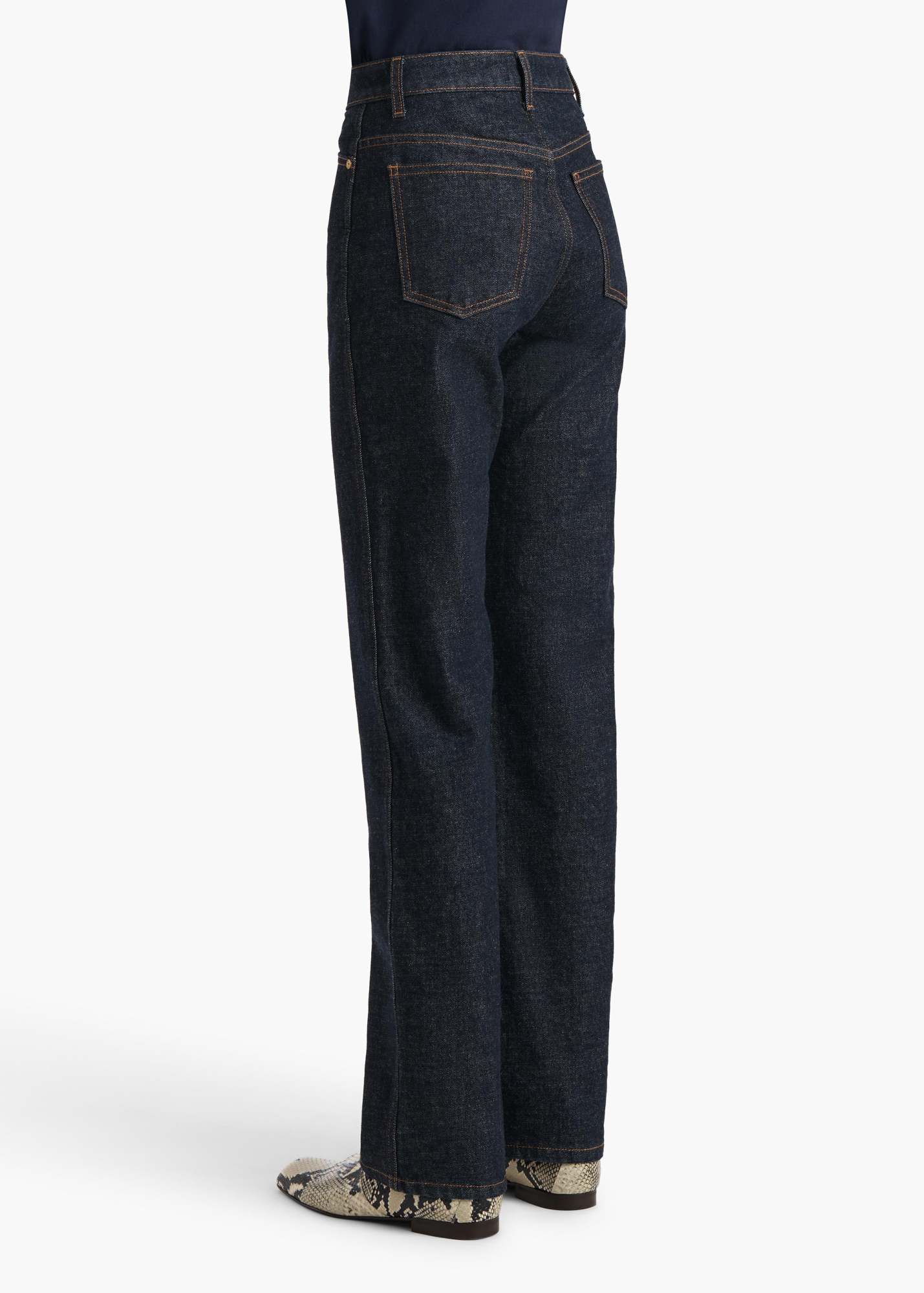 Khaite Waistband Denim Trousers In Black