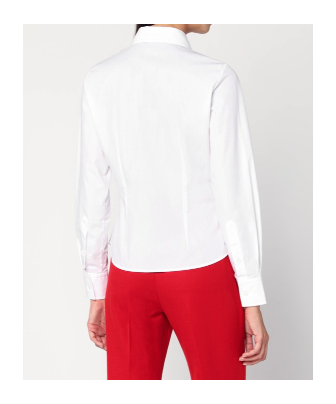 Vivienne Westwood Poplin Shirt With Cuffed Long Sleeves In White