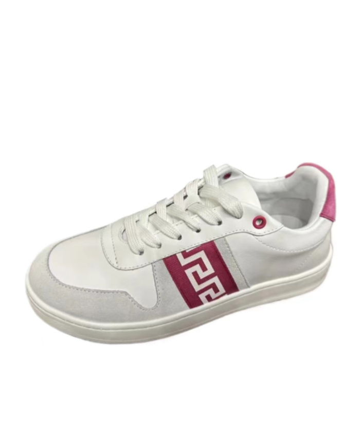 Versace Round Head Lacing Low-cut Casual Shoes In White