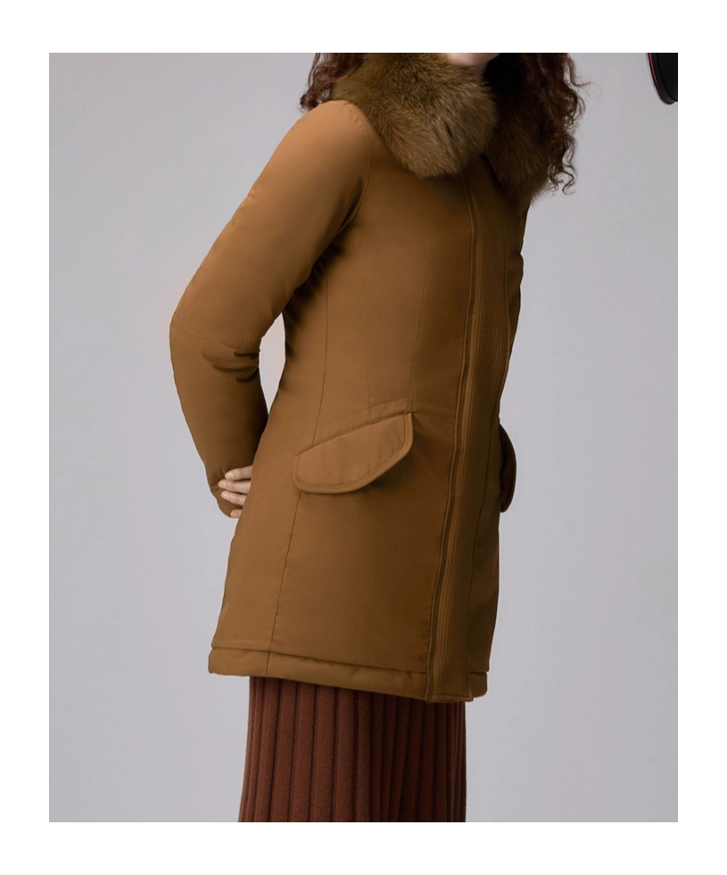 Peuterey Slim Jacket With Fur In Brown