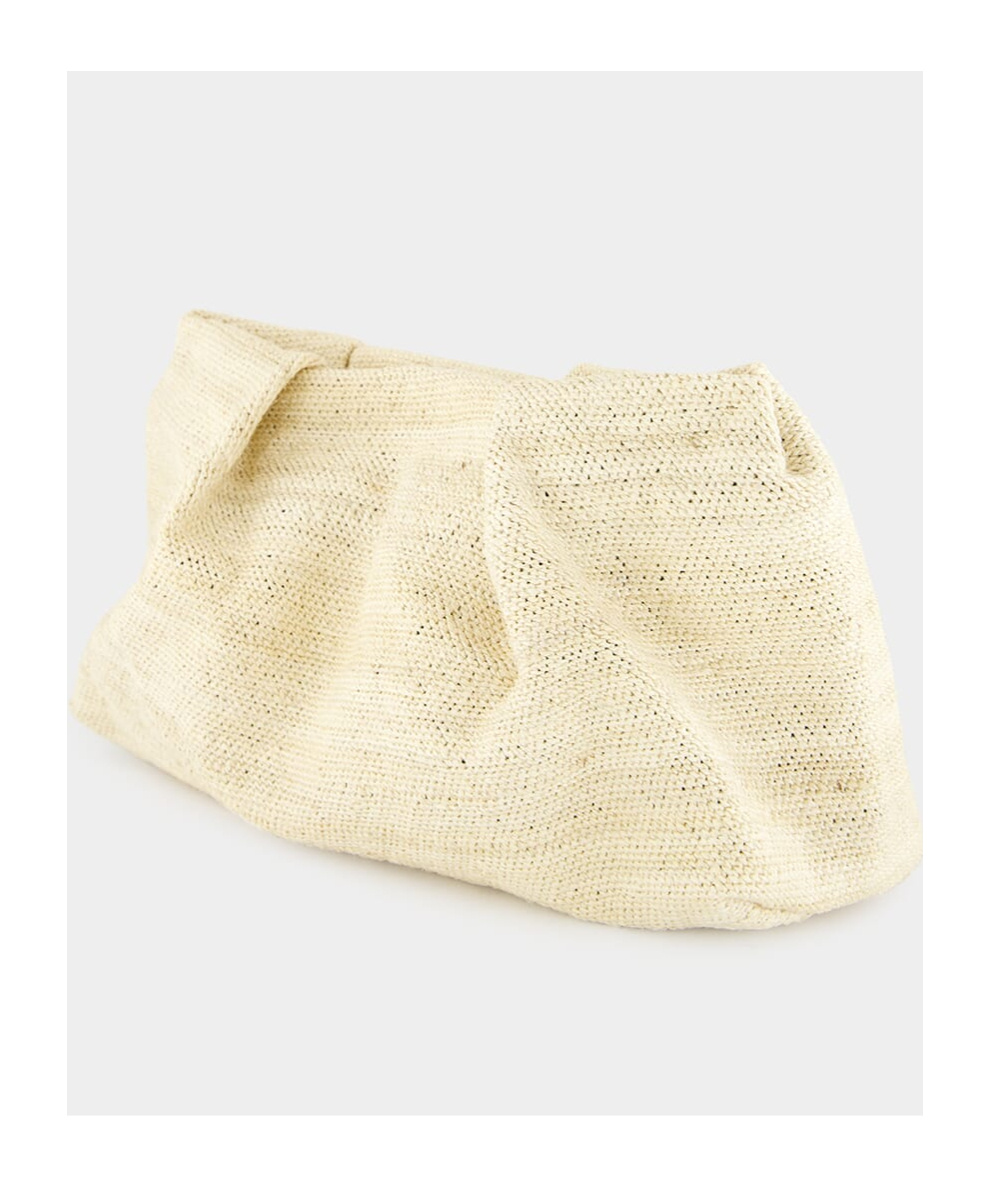 Sensi Studio Mini Seashell-sisal Clutch Bag In Brown