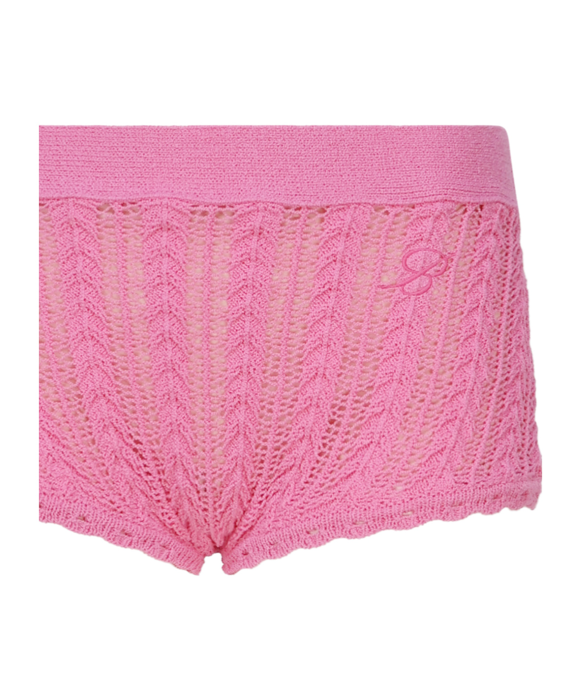 Blumarine Knitted Shorts In Pink