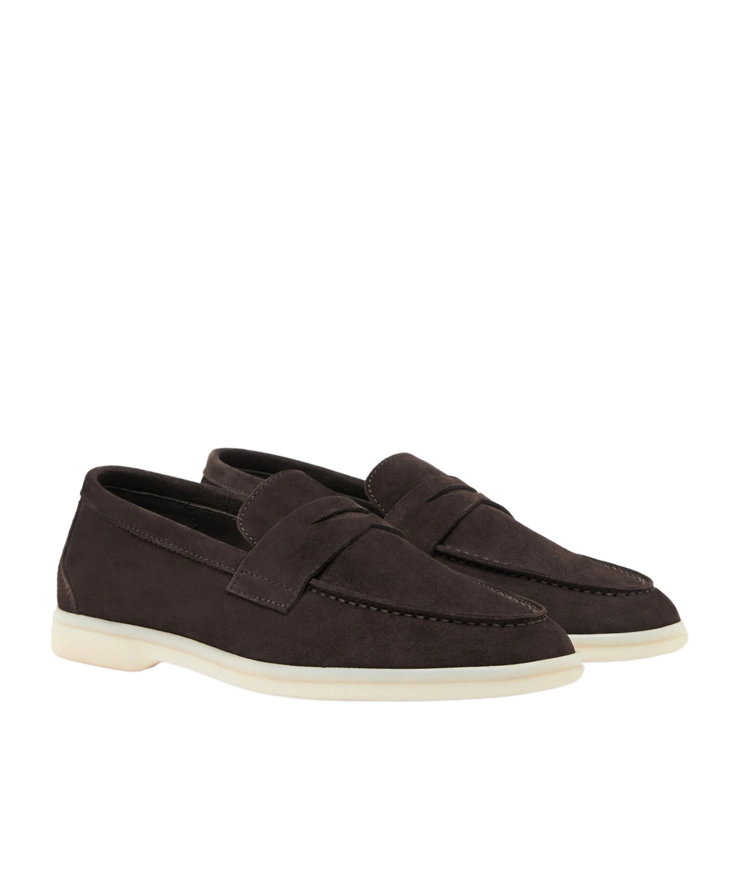 Scarosso Luciana Almond Toe Loafers In Brown