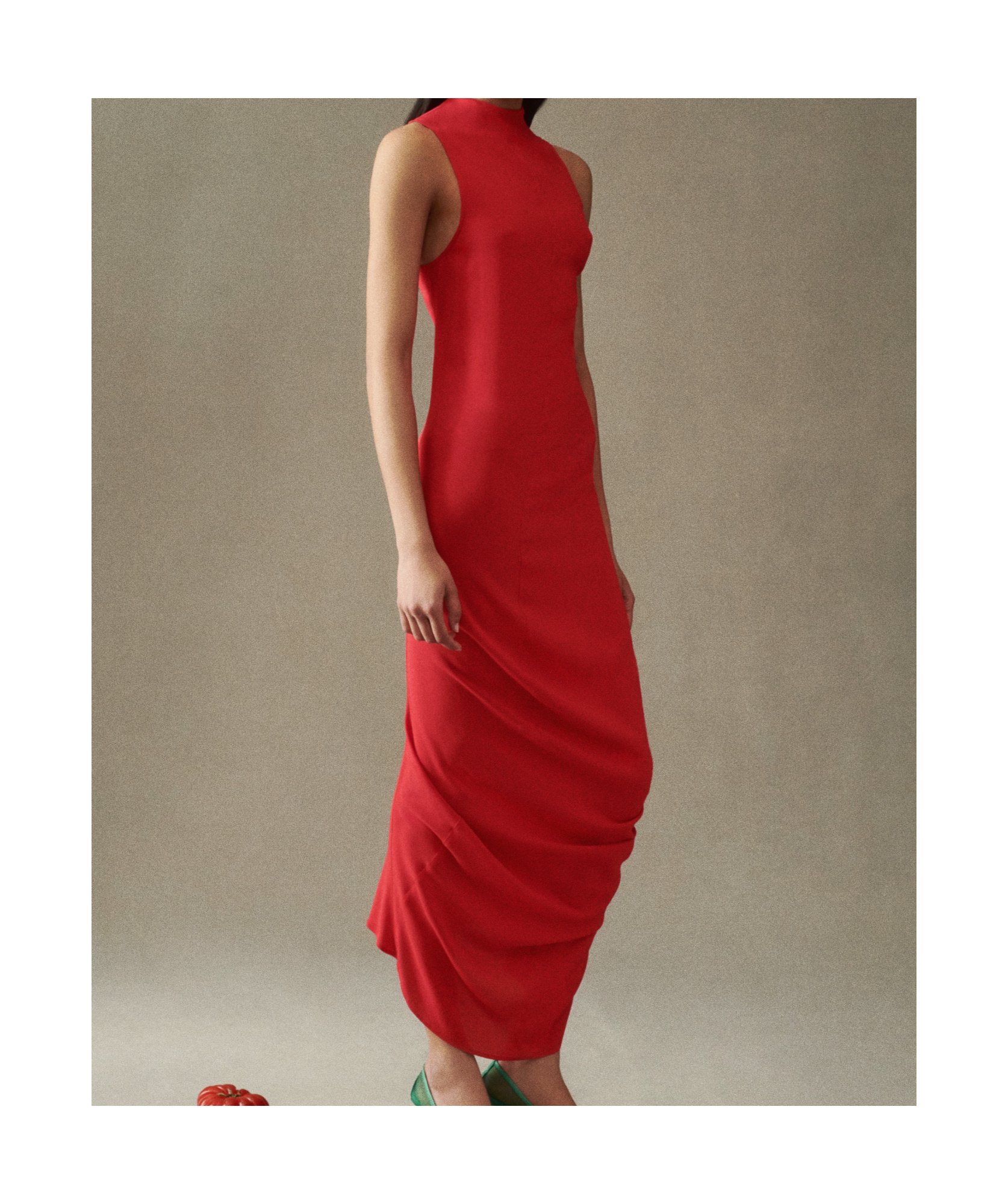Jacquemus Womens Red The J Sleeveless Stretch-woven Maxi Dress In Red
