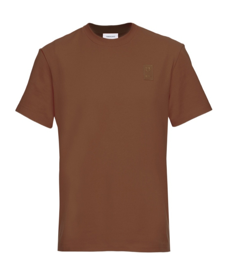 Ferragamo Round-necked T-shirt In Brown