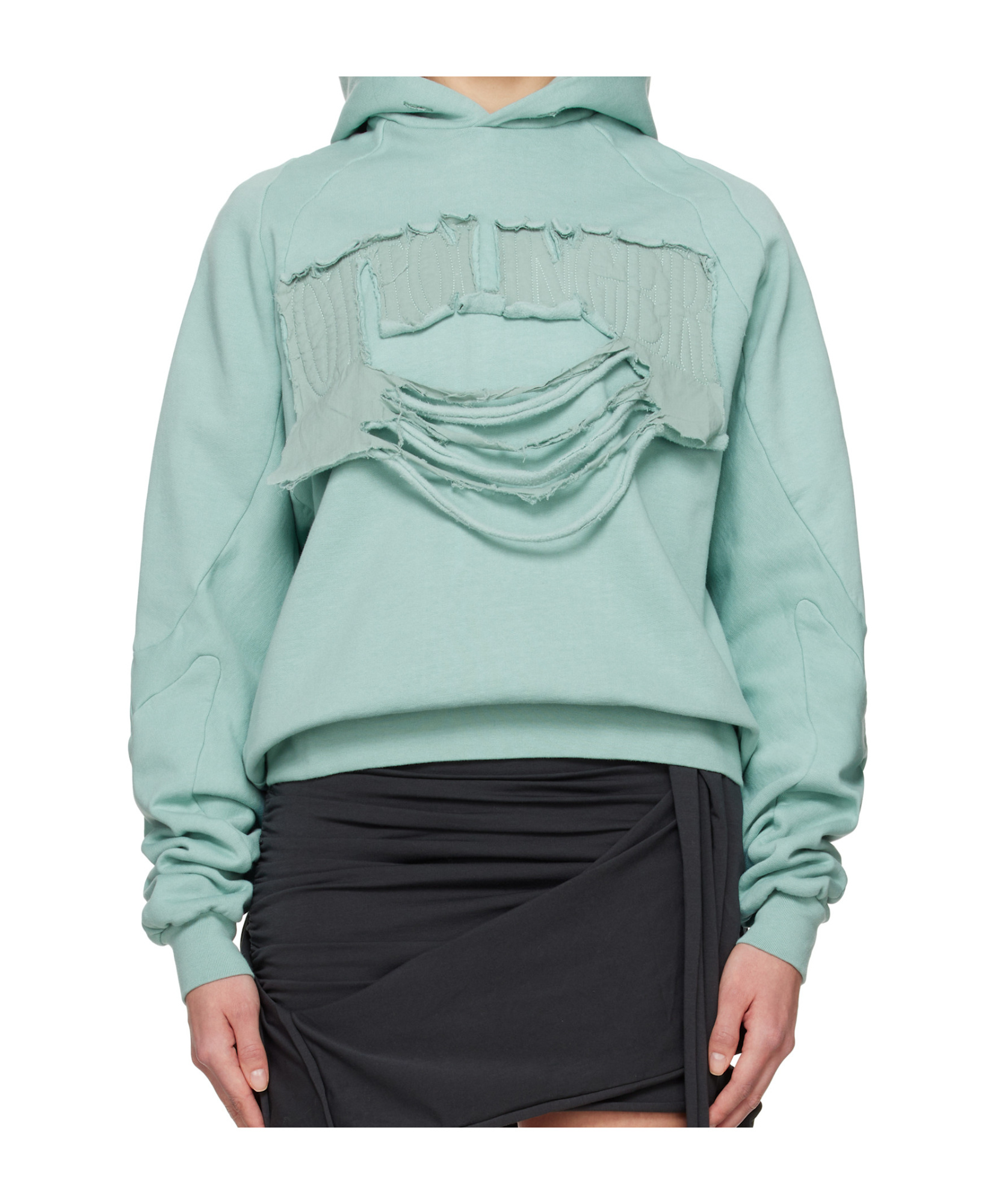 Ottolinger Distressed Multiline Hoodie In Blue