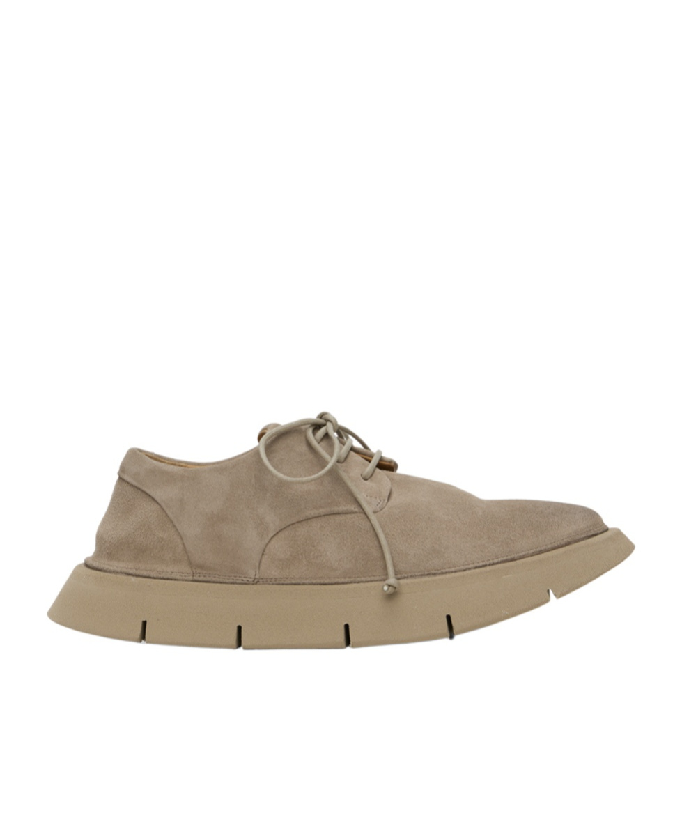 Shop Marsèll Intagliata Suede Derby Shoes In Nude