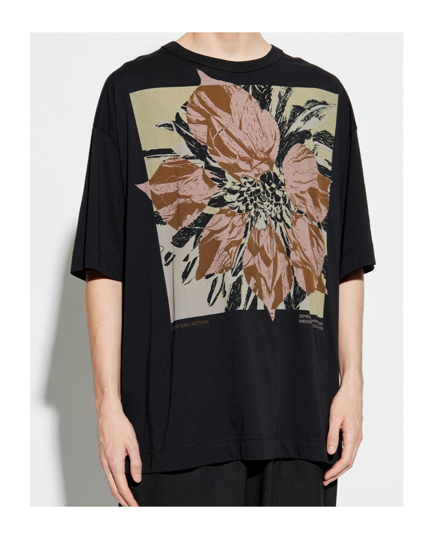 Dries Van Noten Black Crewneck T-shirt In Black