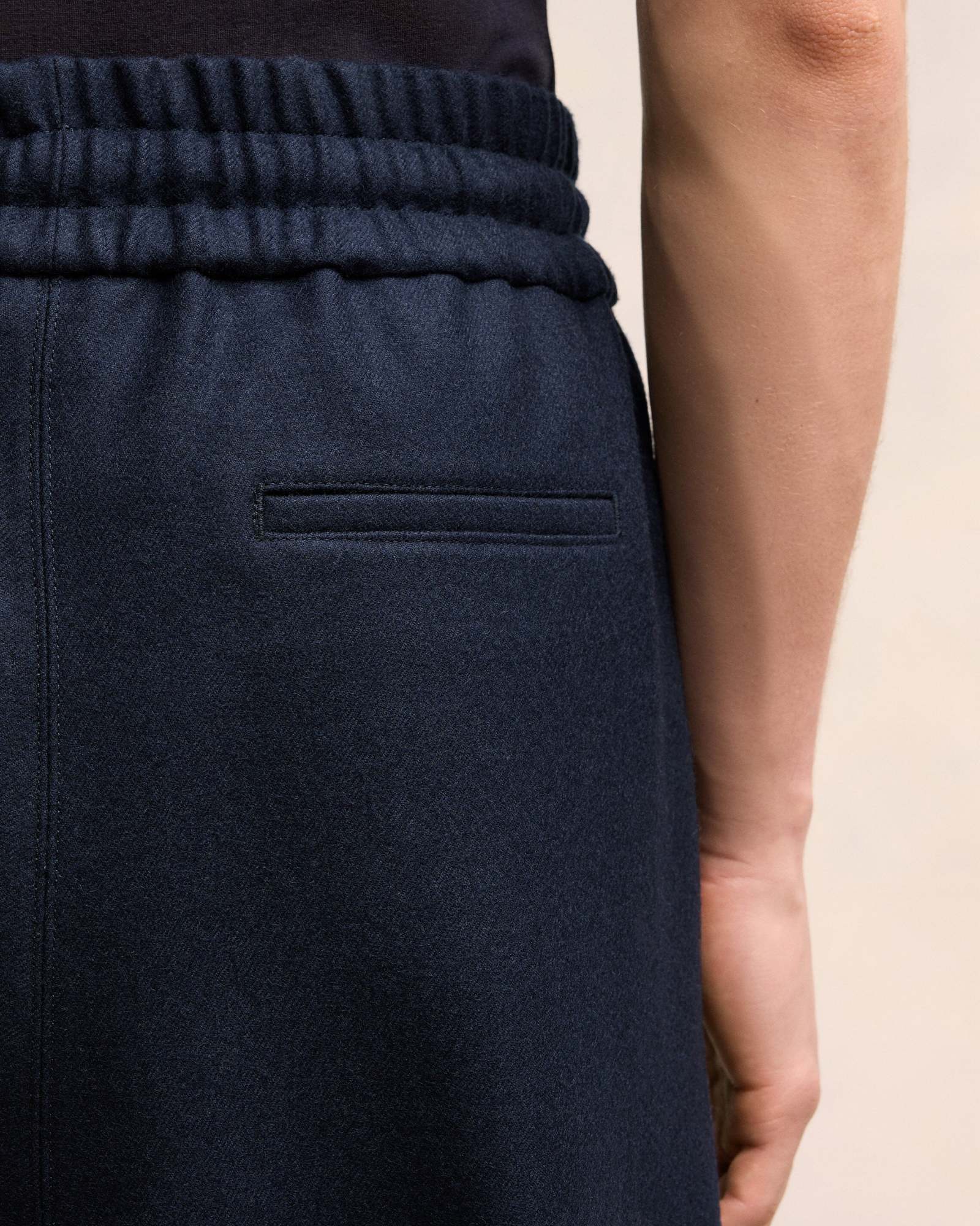 AMI ALEXANDRE MATTIUSSI AMI AMI PARIS WIDE ELASTICATED WAIST TROUSERS