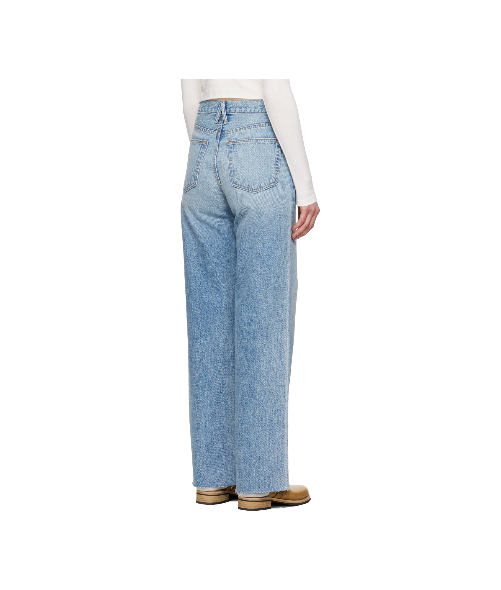 Slvrlake Grace High-waisted Denim Trousers In Blue
