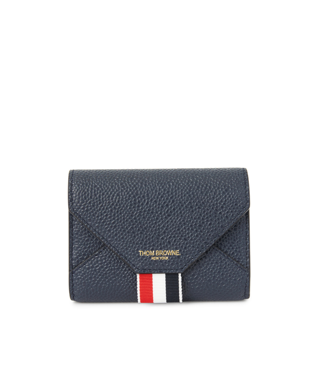 Thom Browne Snap Wallet In Blue