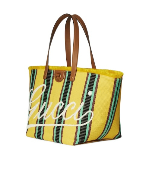 Gucci Embroidered Medium Canvas Tote Bag