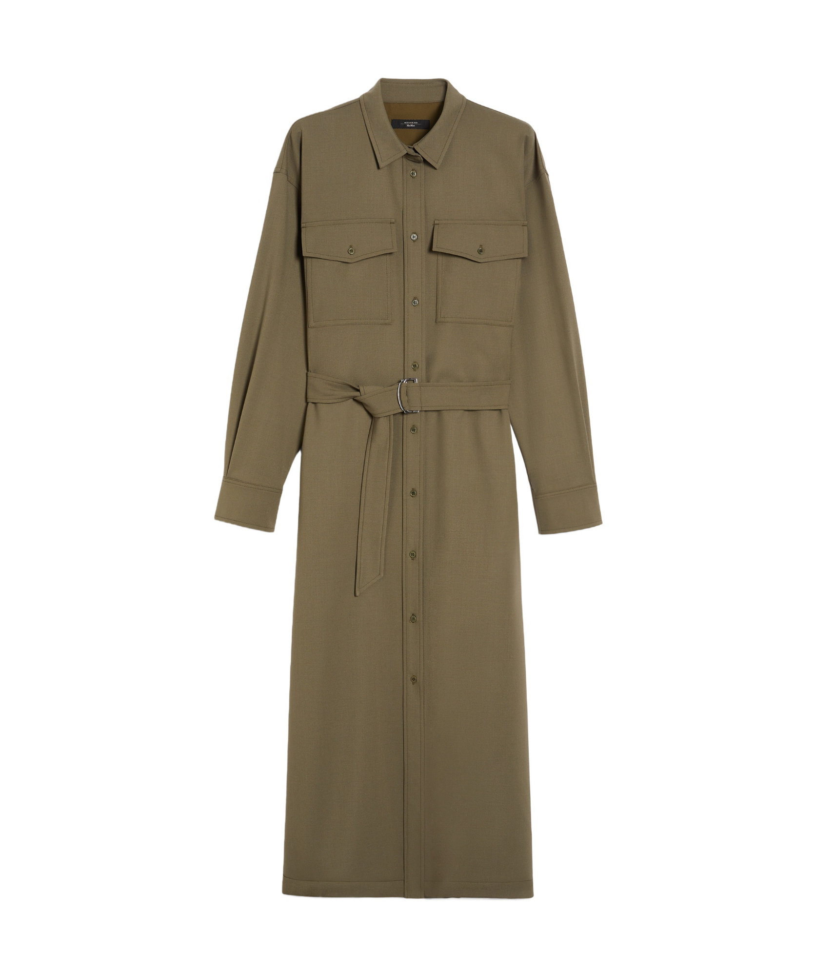 Weekend Max Mara Canasta Reversible Gabardine Trench Coat In Green