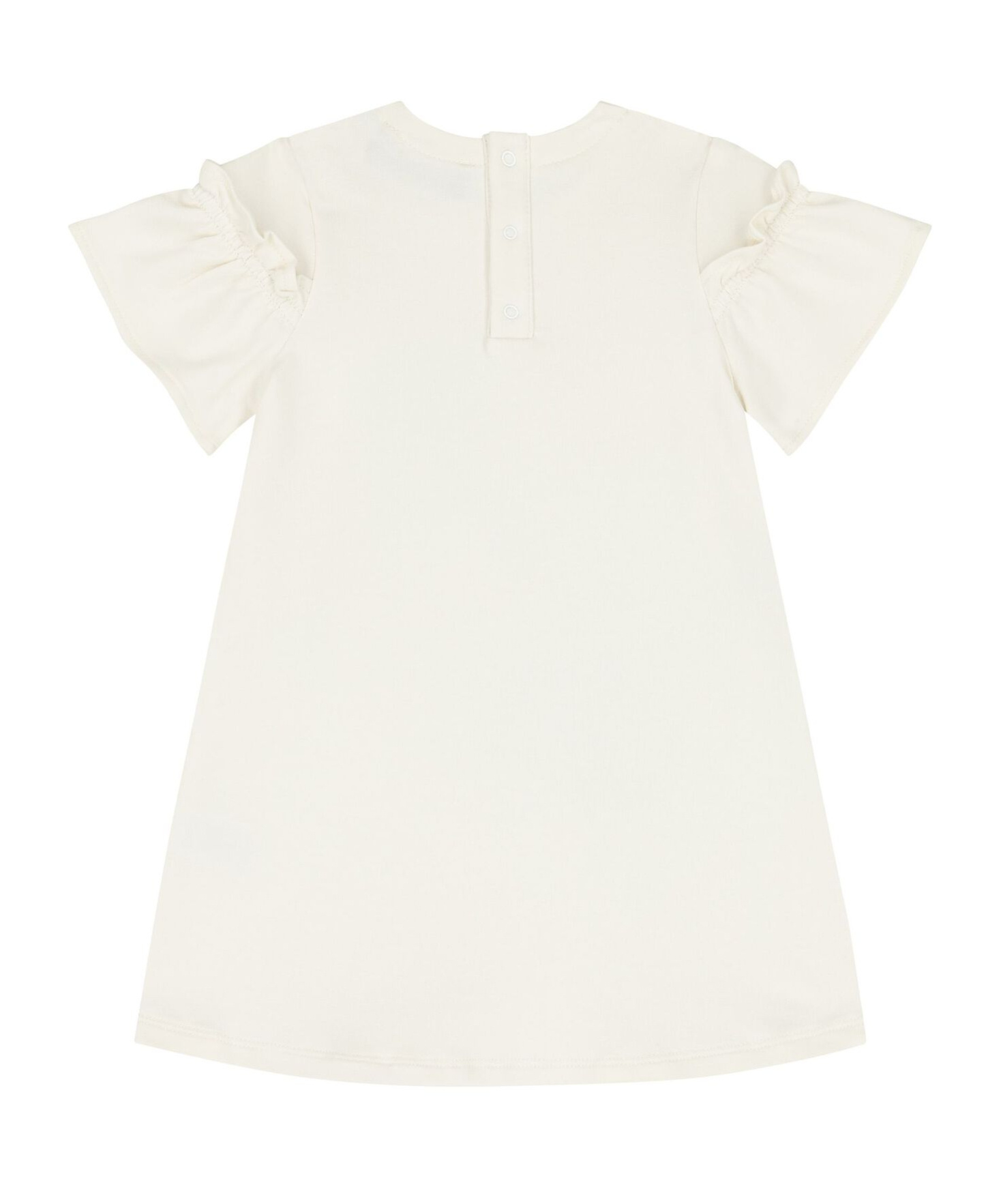 Aigner Bag-print Ruffle-sleeve Dress In Nude