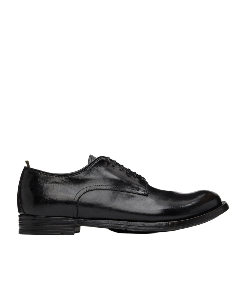 Officine Creative Concrete Leather Derby Shoes In Black