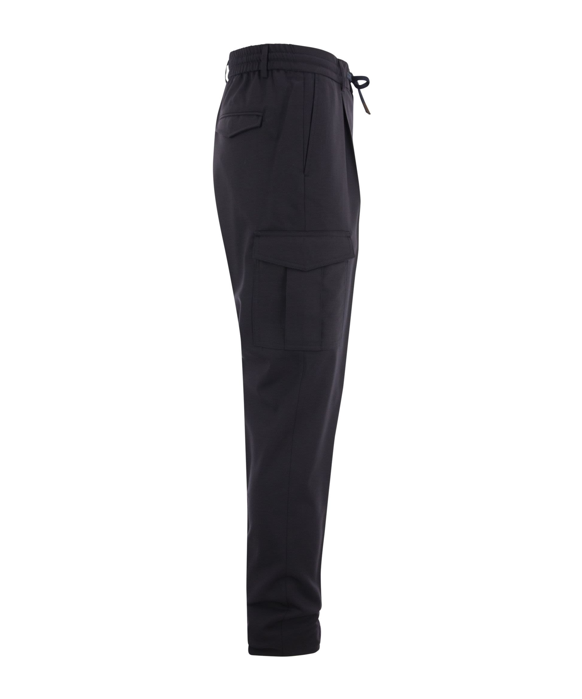 Peserico Drawstring-waist Tapered Trousers In Black