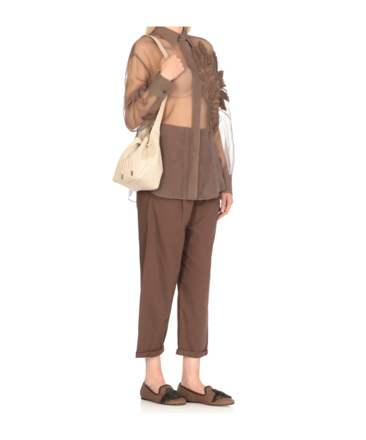 BRUNELLO CUCINELLI DRAWSTRING SHOULDER BAG