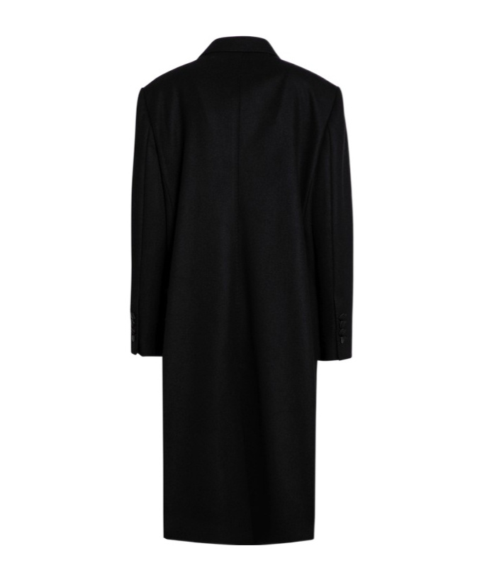 Dolce & Gabbana Dolce&gabbana Black Double Breasted Coat In Wool In Black