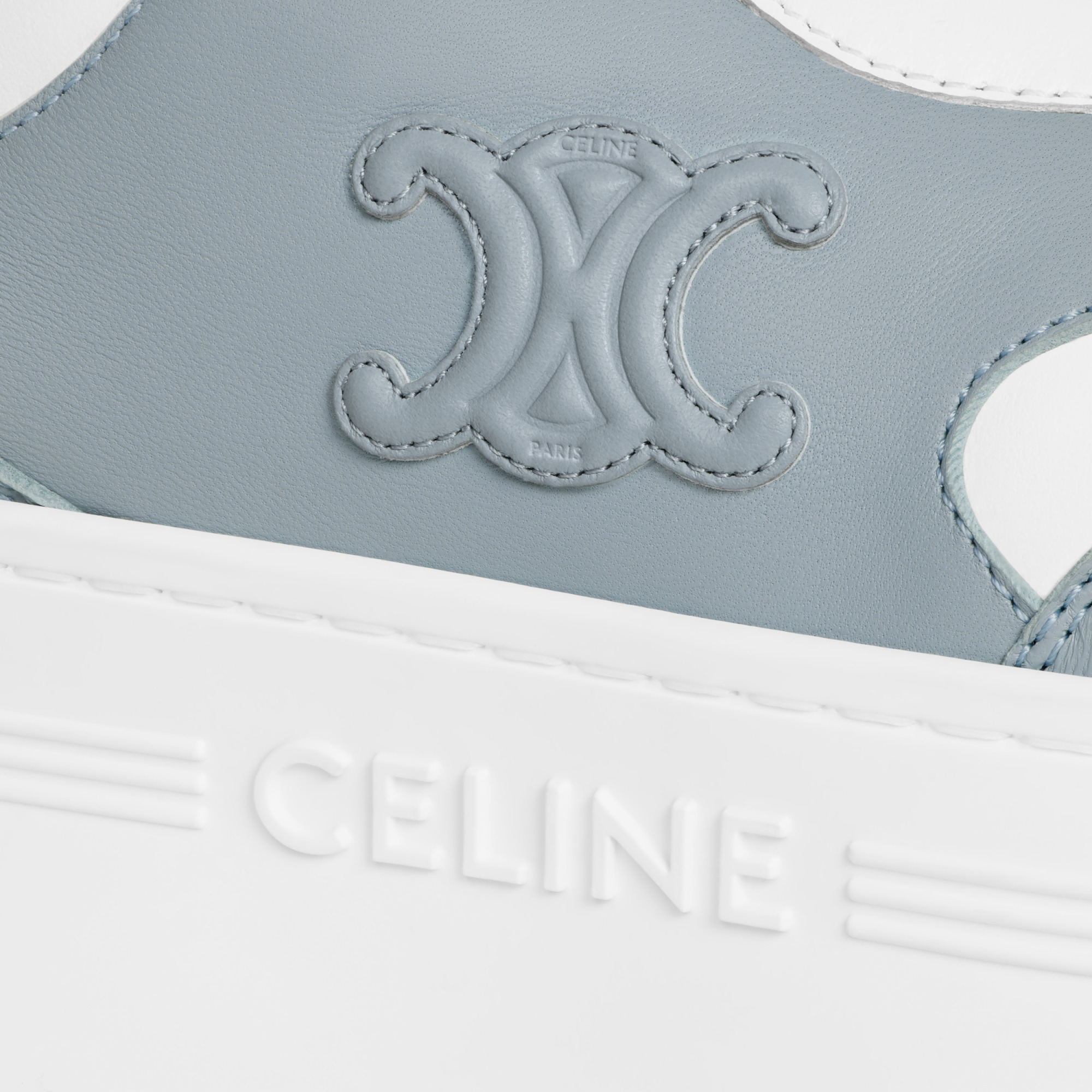 Celine Block Low-cut Casual Shoes In White