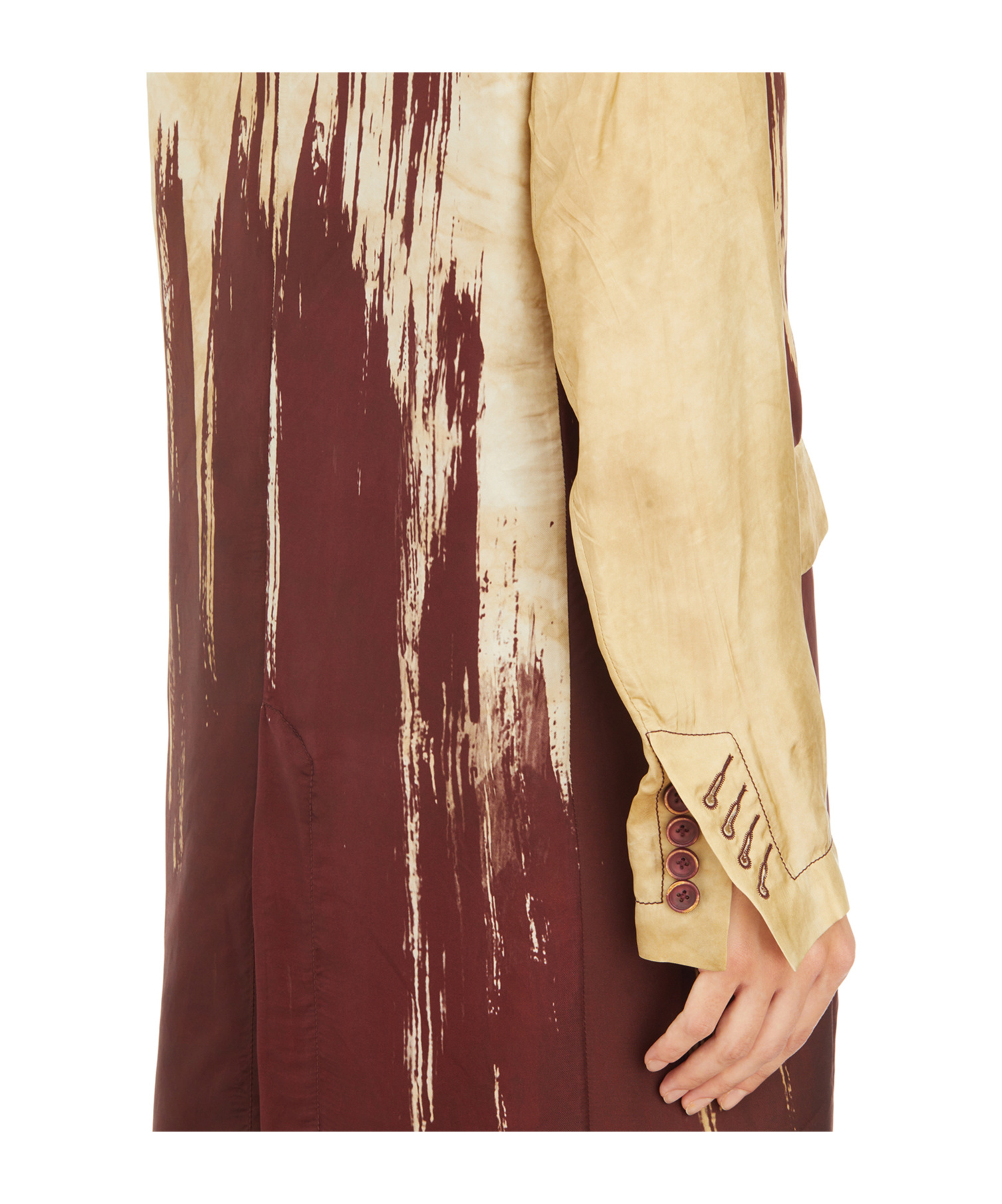 Uma Wang Long-sleeved Lapel Coat In Nude
