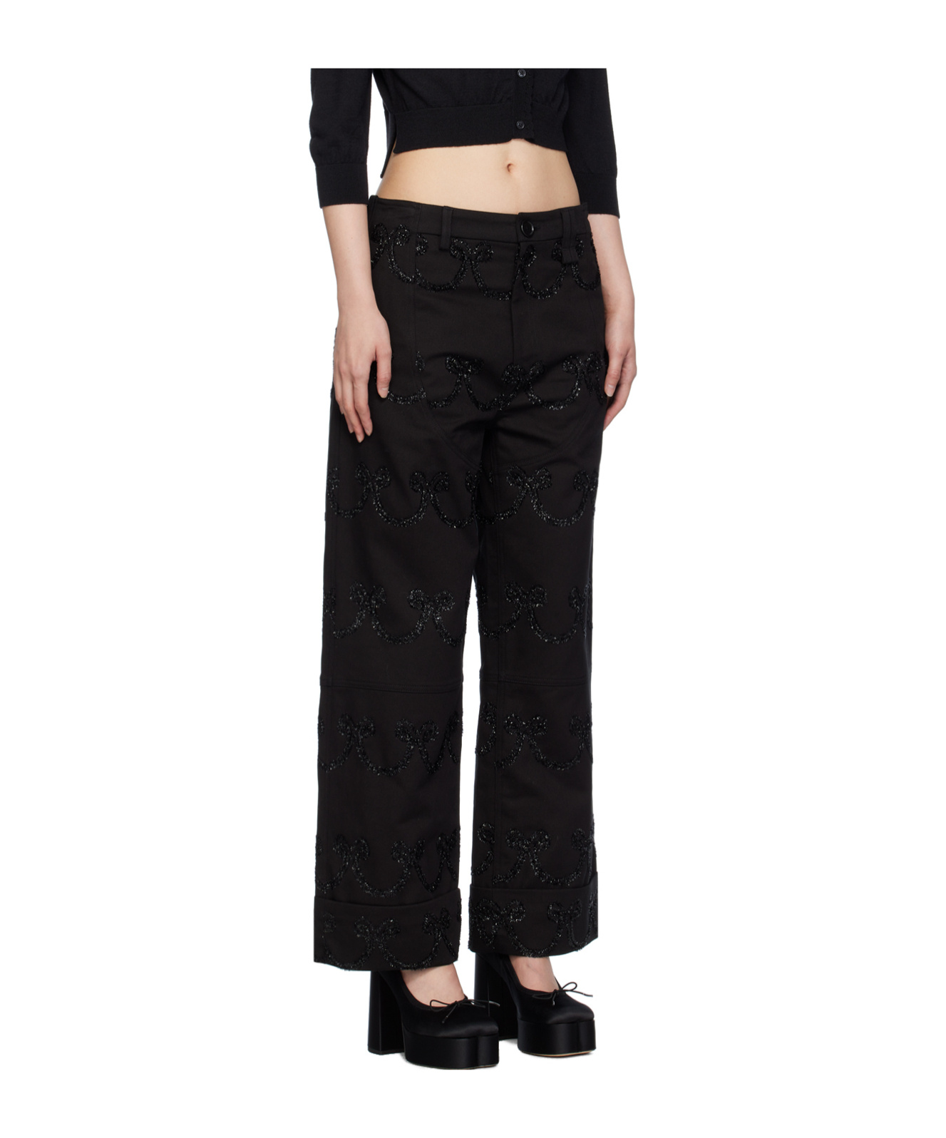 SIMONE ROCHA BELT-LOOP CASUAL PANTS