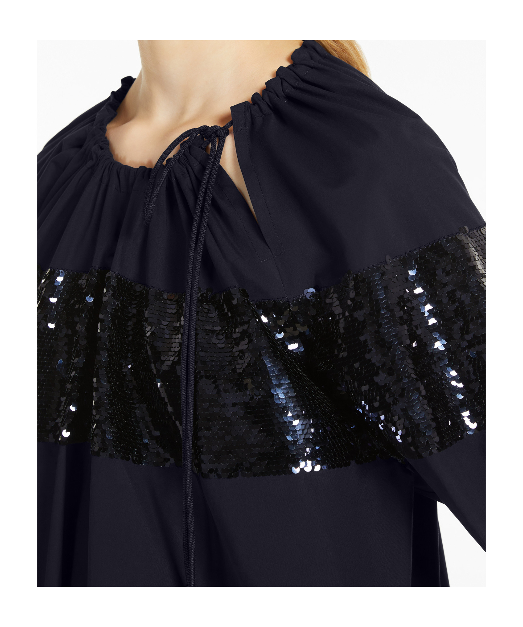 Max Mara Vestido Suave De Popelina In Black