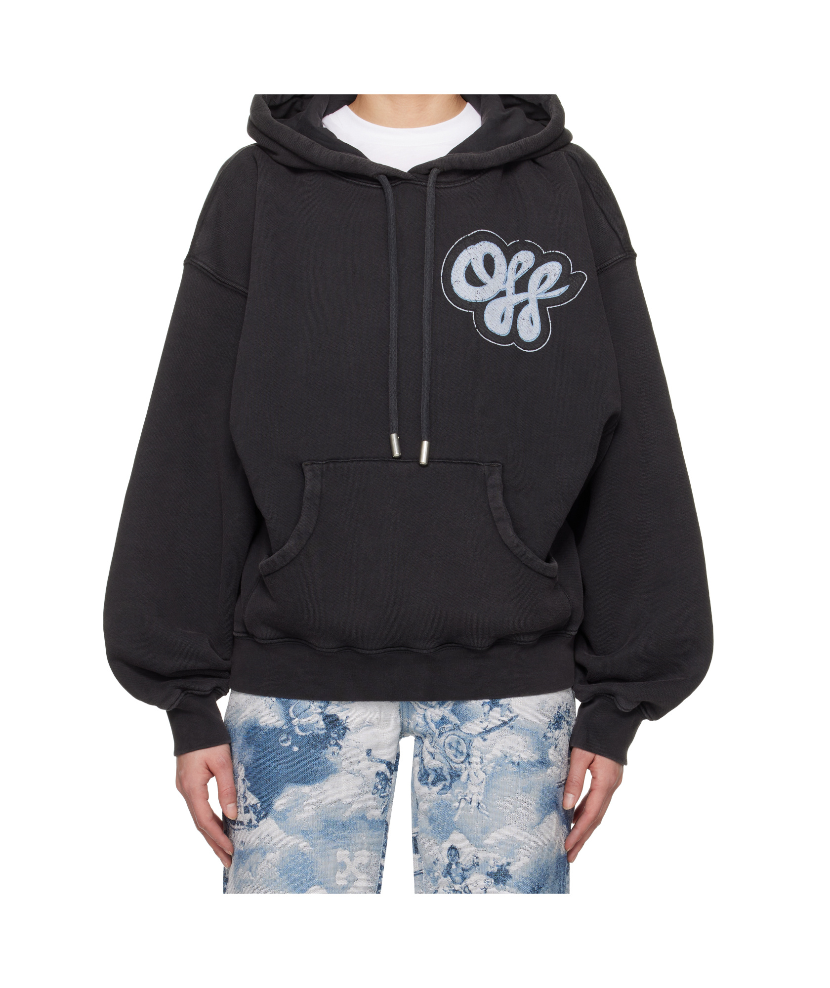 Shop Off-white Long Sleeve Sweatshirt In Green