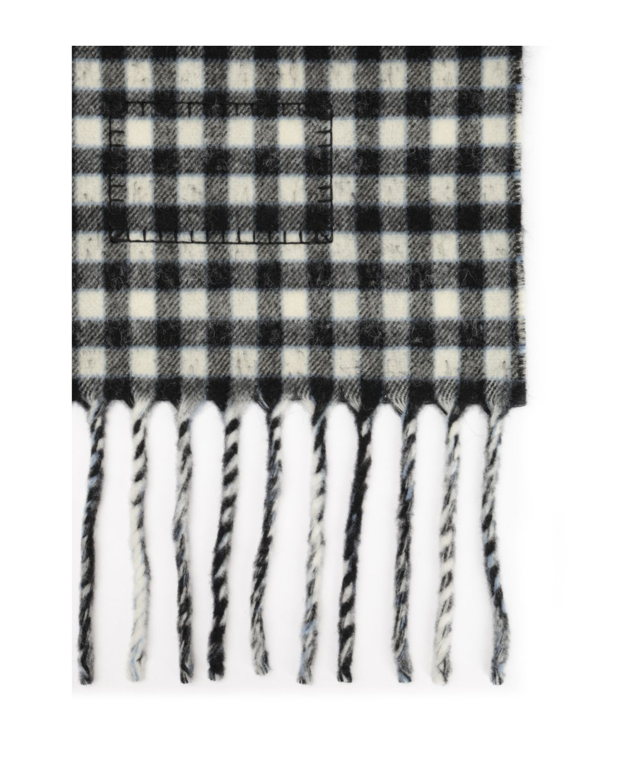 Marni Double-face Wool Scarf Scarves And Foulards Grey In Black