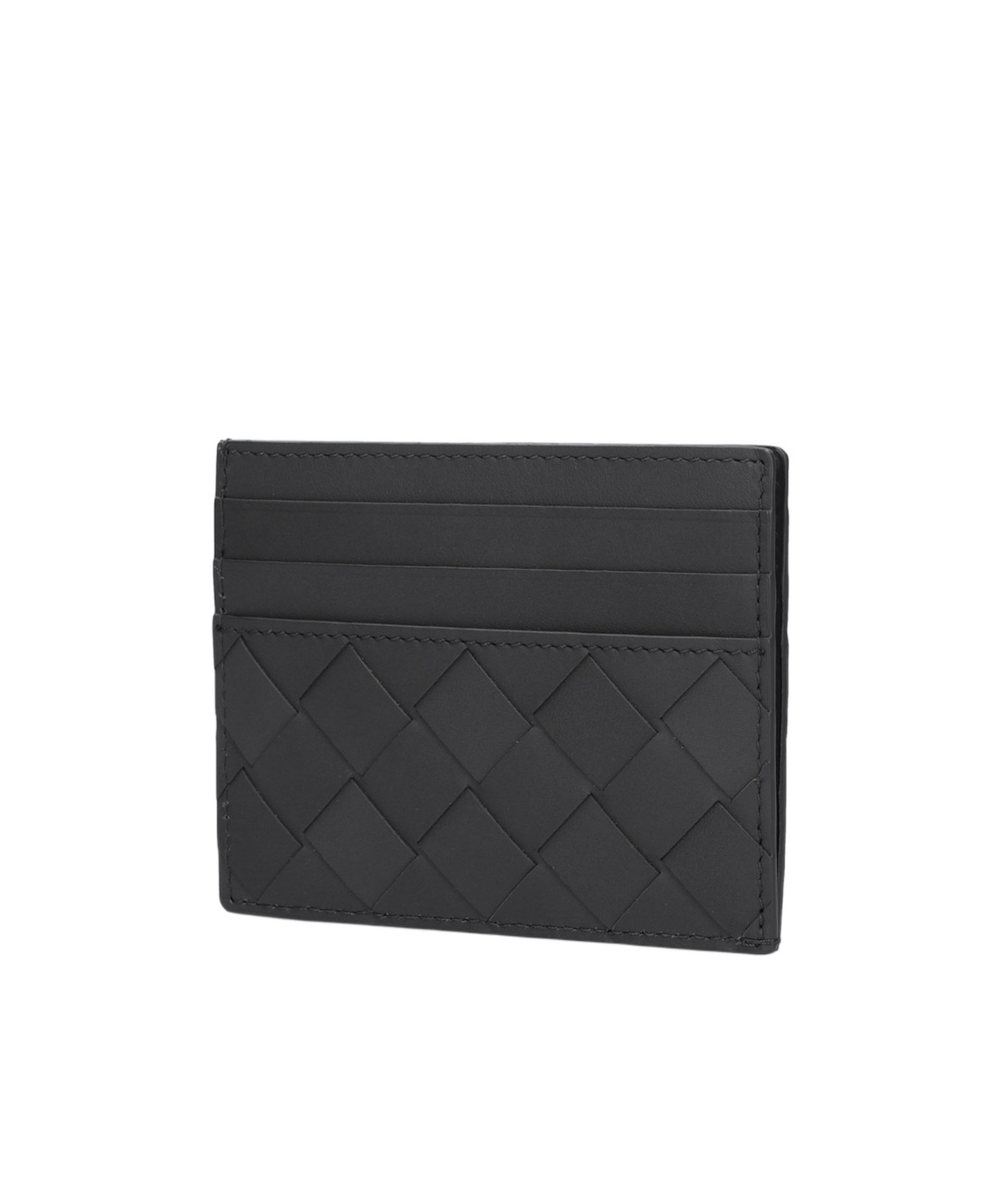 Shop Bottega Veneta Intracciato Braided Clip In Black