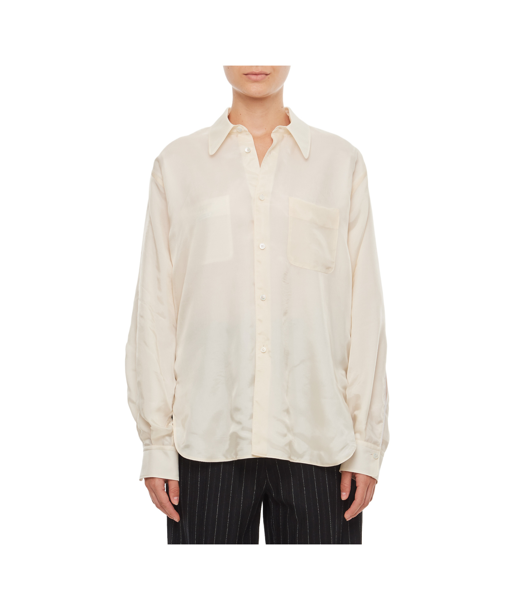 Quira Reversible Button-up Shirt In White