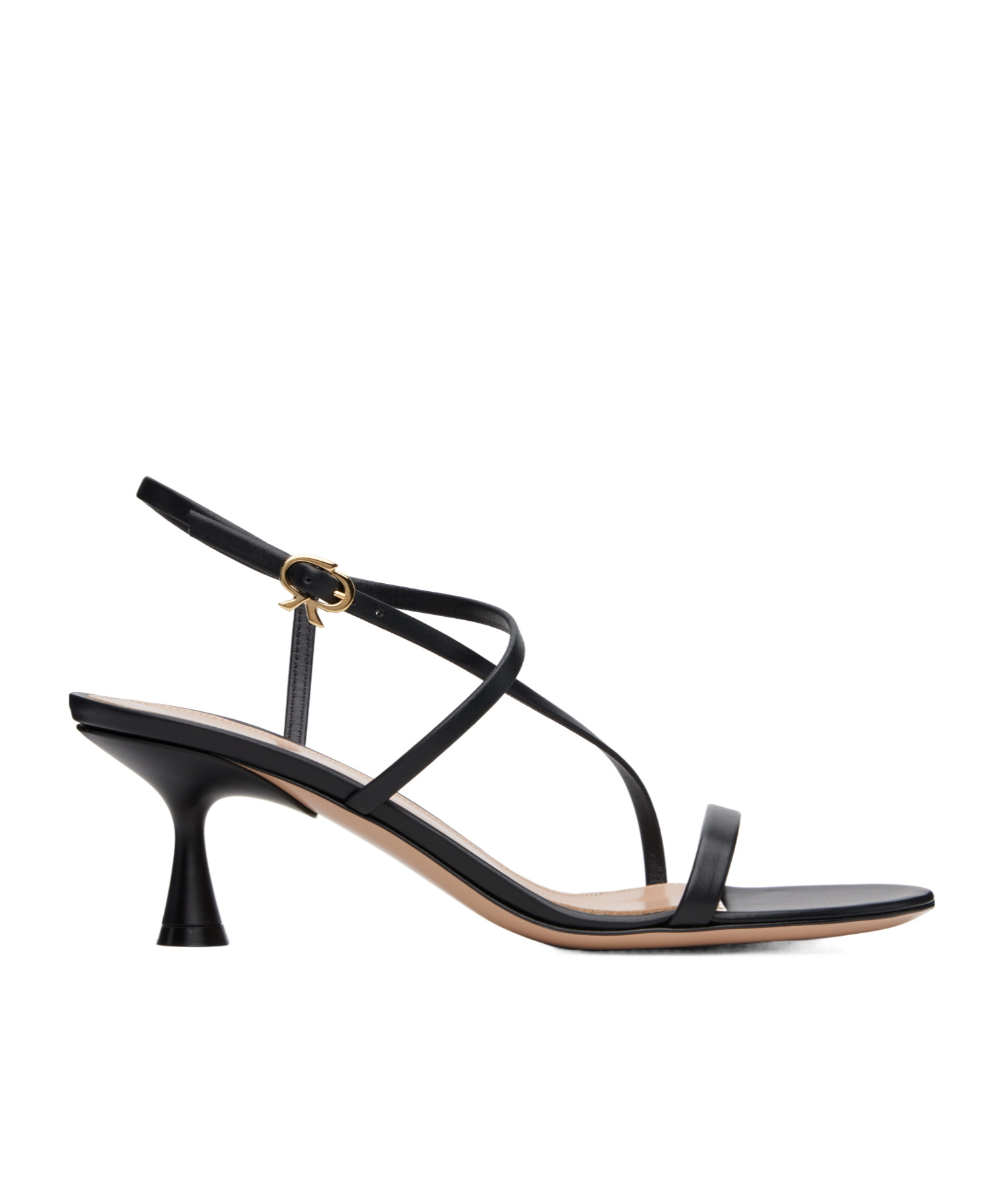 Gianvito Rossi Black Strappy 55 Heeled Sandals In Black