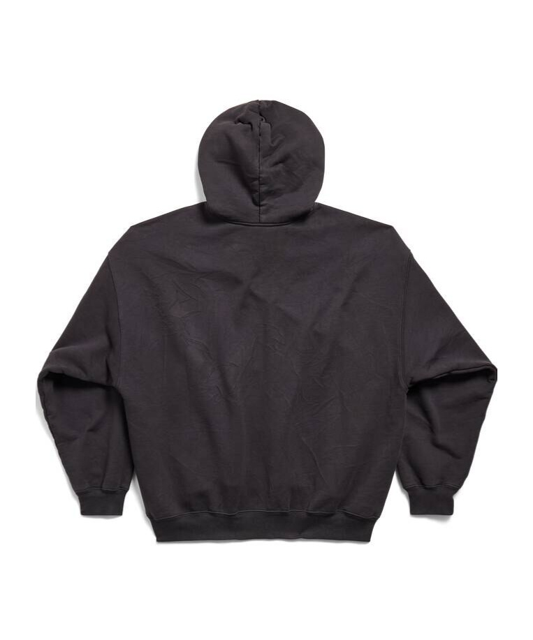 Shop Balenciaga Men's Loop Sports Icon Hoodie Medium Fit In Black
