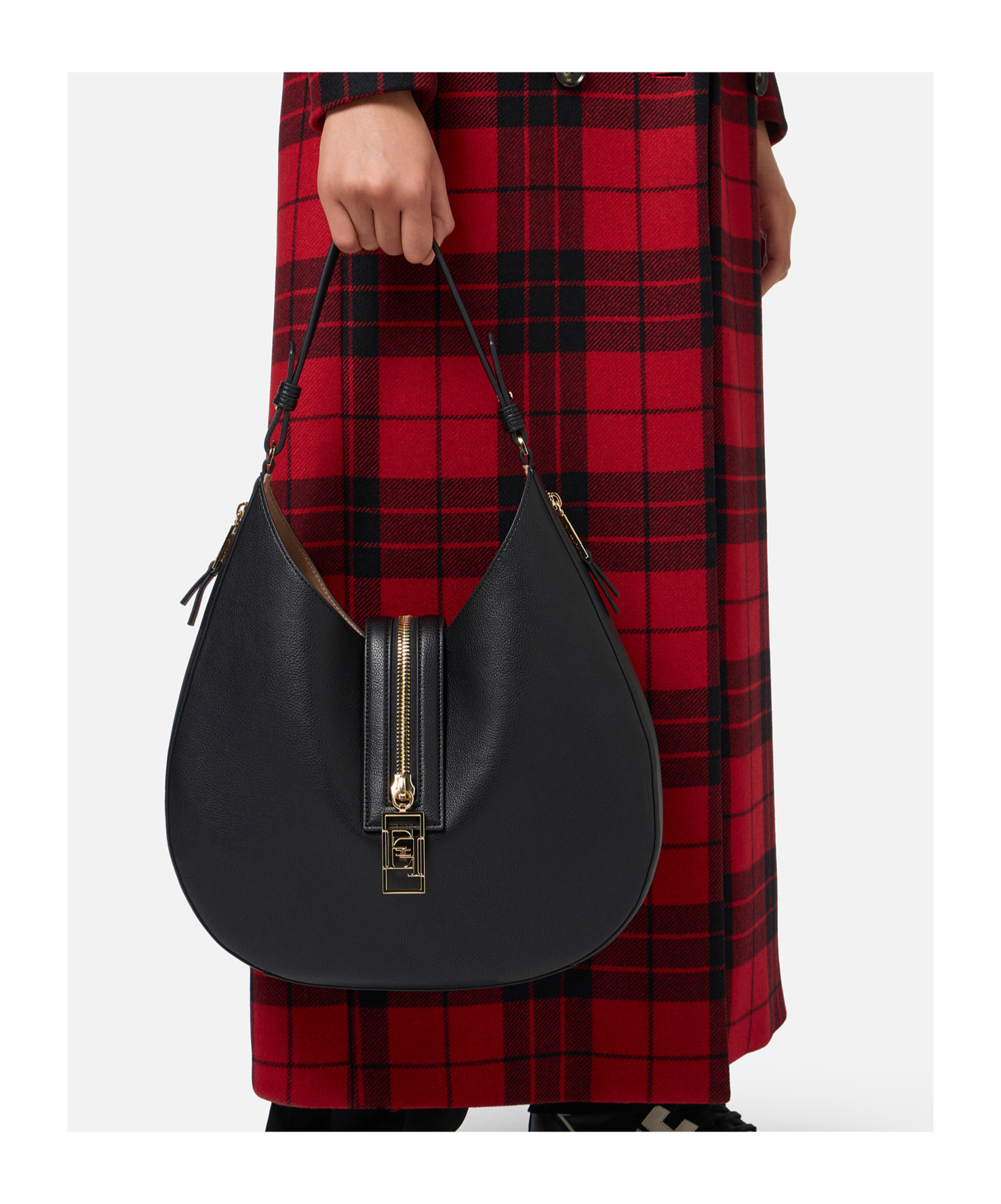 ELISABETTA FRANCHI LOGO SHOULDER BAG