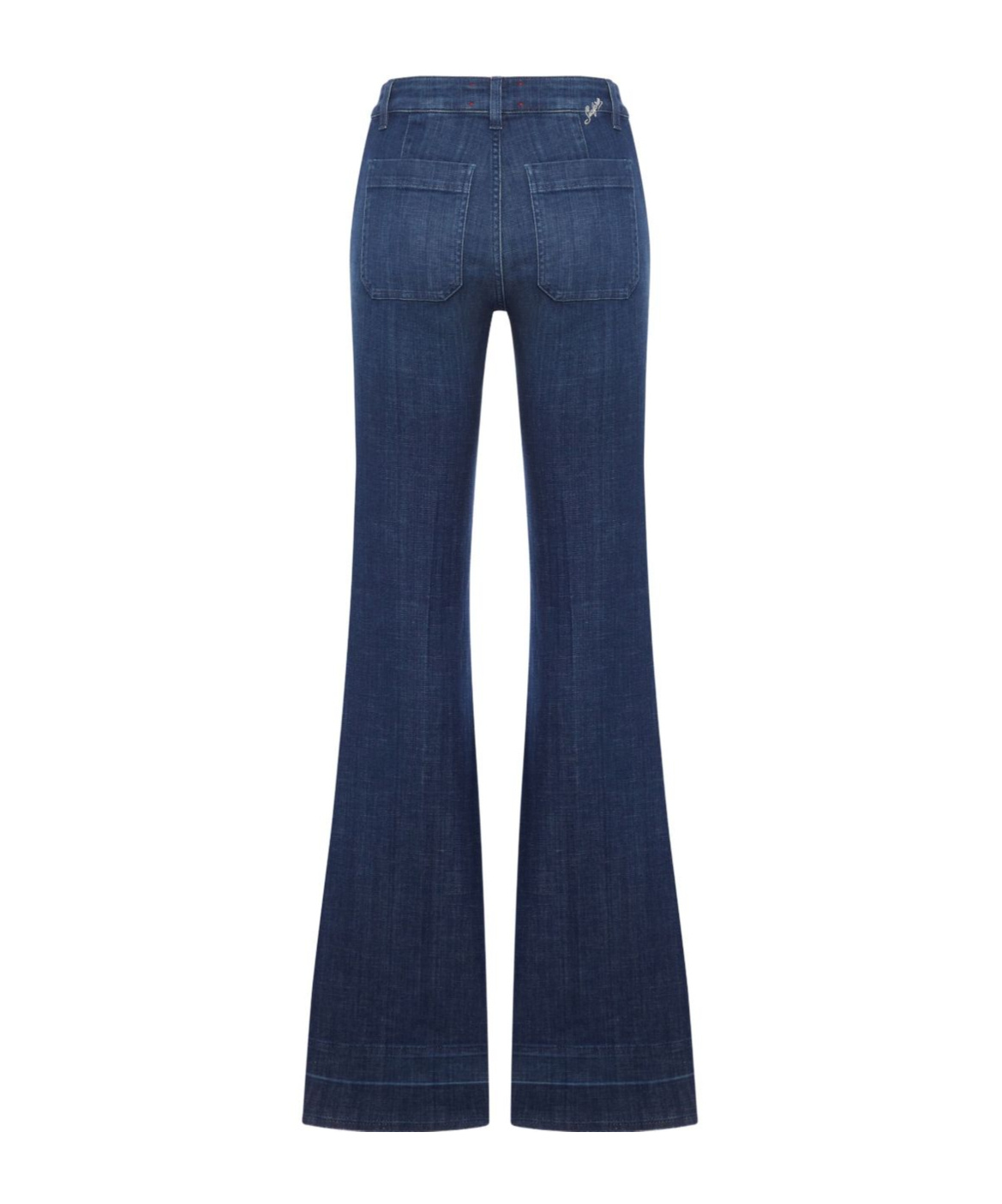 The Seafarer Pocket-detail Flared Jeans In Blue